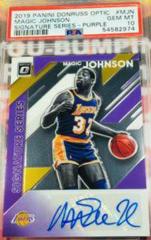 Magic Johnson [Purple] #MJN Basketball Cards 2019 Panini Donruss Optic Signature Series Prices
