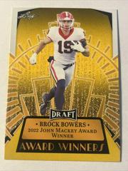 Brock Bowers [Gold] #13 Football Cards 2023 Leaf Draft Prices