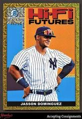 Jasson Dominguez [Gold Refractor Mega Box Mojo] #HIFI-11 Baseball Cards 2022 Bowman Hi Fi Futures Prices
