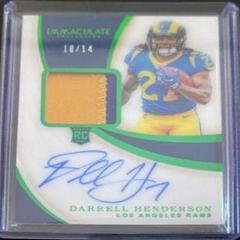 Darrell Henderson [Emerald] Football Cards 2019 Panini Immaculate Collection Prices