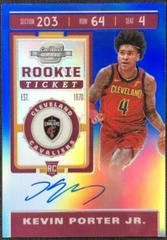 Kevin Porter Jr. [SP Autograph Blue] Basketball Cards 2019 Panini Contenders Optic Prices
