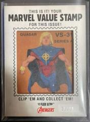 Quasar #VS-31 Marvel 2022 Ultra Avengers Value Stamp Relics Prices