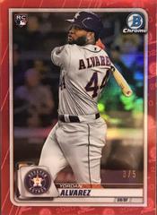 Yordan Alvarez [Red Refractor] #25 Baseball Cards 2020 Bowman Chrome Prices