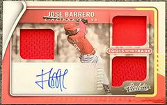 Jose Barrero Baseball Cards 2022 Panini Absolute Tools of the Trade 3 Swatch Signatures Prices