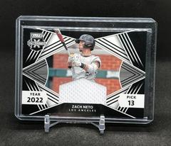 Zach Neto Baseball Cards 2022 Panini Elite Extra Edition First Round Materials Prices