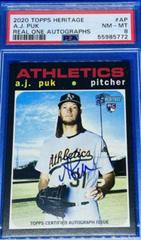 A.J. Puk Baseball Cards 2020 Topps Heritage Real One Autographs Prices