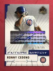 Ronny Cedeno [Autograph] #126 Baseball Cards 2004 SP Authentic Prices