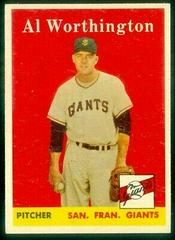 Al Worthington #427 Baseball Cards 1958 Topps Prices