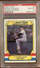 Roger Clemens #9 Baseball Cards 1987 Fleer Award Winners Prices