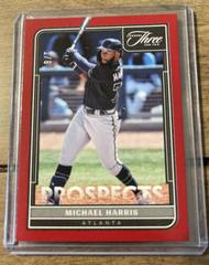 Michael Harris [Red] #P-26 Baseball Cards 2022 Panini Three and Two Prospects Prices