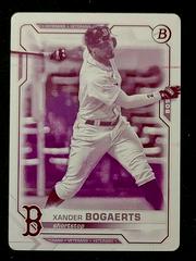 Xander Bogaerts [Magenta Printing Plate] #34 Baseball Cards 2021 Bowman Prices