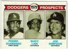 Dodgers Prospects [Guerrero, Law, Simpson] #719 Baseball Cards 1979 Topps Prices