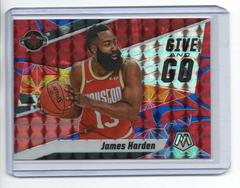 James Harden [Reactive Blue] Basketball Cards 2019 Panini Mosaic Give and Go Prices