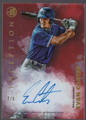 Evan Carter [Red] #PA-EC Baseball Cards 2021 Bowman Inception Autographs Prices