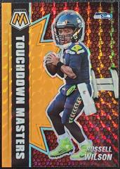 Russell Wilson [Orange Fluorescent] Football Cards 2021 Panini Mosaic Touchdown Masters Prices
