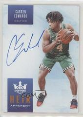 Carsen Edwards [Citrine] #HA-CED Basketball Cards 2019 Panini Court Kings Heir Apparent Autographs Prices
