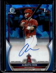 Alberto Rios #CDA-AR Baseball Cards 2023 Bowman Draft Chrome Sapphire Prospect Autograph Prices