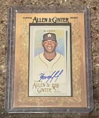 Yordan Alvarez [X Silver Frame] #MA-YA Baseball Cards 2020 Topps Allen & Ginter Mini Autographs Prices