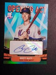 Brett Baty [Orange] Baseball Cards 2023 Topps Big League Opening Act Autographs Prices