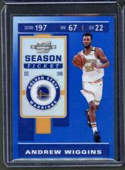 Andrew Wiggins [Blue] #36 Basketball Cards 2019 Panini Contenders Optic Prices
