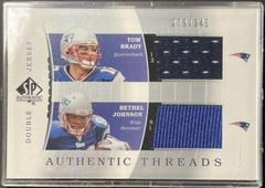 Tom Brady, Bethel Johnson [Double Jersey] Football Cards 2003 SP Authentic Threads Doubles Prices