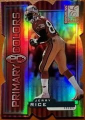 Jerry Rice [Red Die Cut] #19 Football Cards 1999 Panini Donruss Elite Primary Colors Prices