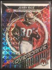 Jerry Rice [White] Football Cards 2022 Panini Mosaic Overdrive Prices
