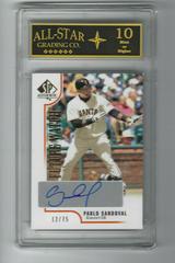 Pablo Sandoval [Autograph] Baseball Cards 2009 SP Authentic Prices