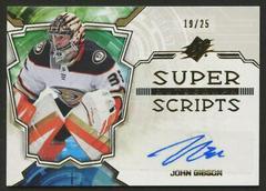 John Gibson [Gold] #SS-JG Hockey Cards 2022 SPx Superscripts Autographs Prices