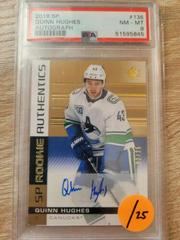 Quinn Hughes [Autograph Gold] #136 Hockey Cards 2019 SP Prices