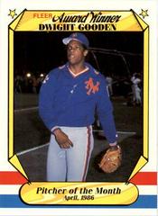 Dwight Gooden #15 Baseball Cards 1987 Fleer Award Winners Prices