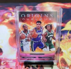 Jrue Holiday, Khris Middleton, Giannis Antetokounmpo [Pink] #8 Basketball Cards 2022 Panini Origins Nucleus Prices