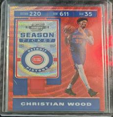 Christian Wood [Red Wave] #4 Basketball Cards 2019 Panini Contenders Optic Prices