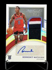Bennedict Mathurin [Patch Autograph] #21 Basketball Cards 2022 Panini Immaculate Collection Collegiate Prices