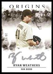 Ryan Weathers [Silver Ink] #OASI-RW Baseball Cards 2021 Panini Chronicles Origins Autographs Prices