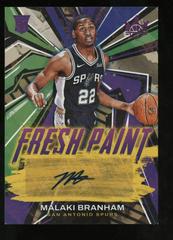 Malaki Branham [Pink] #FP-MBS Basketball Cards 2022 Panini Court Kings Fresh Paint Autographs Prices