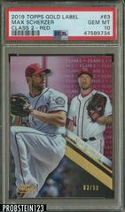 Max Scherzer [Class 2 Red] #63 Baseball Cards 2019 Topps Gold Label Prices