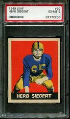 Herb Siegert #70 Football Cards 1949 Leaf Prices