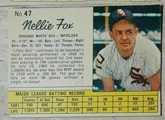 Nellie Fox [Hand Cut] #47 Baseball Cards 1962 Jell O Prices