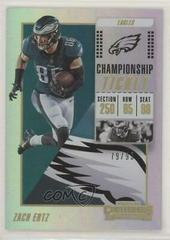 Zach Ertz [Championship Ticket] #100 Football Cards 2018 Panini Contenders Prices