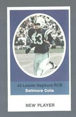 Lonnie Hepburn Football Cards 1972 Sunoco Stamps Update Prices