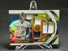 Christian Yelich [Orange] Baseball Cards 2023 Topps Tribute Triple Relics Prices