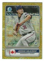 Jordan Balazovic [Gold Refractor] Baseball Cards 2020 Bowman Chrome Spanning the Globe Prices
