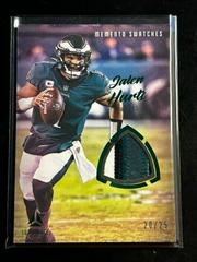 Jalen Hurts [Prime Green] Football Cards 2022 Panini Luminance Memento Swatches Prices