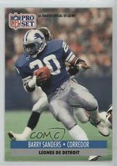 Barry Sanders Football Cards 1991 Pro Set Spanish Prices