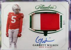 Garrett Wilson [Horizontal Patch Autograph] #130 Football Cards 2022 Panini Flawless Collegiate Prices