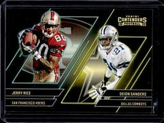 Jerry Rice, Deion Sanders [Gold] #CS-RS Football Cards 2022 Panini Contenders Series Prices