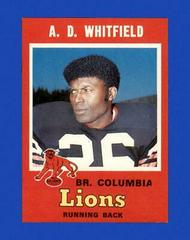 A.D. Whitfield #35 Football Cards 1971 O Pee Chee CFL Prices