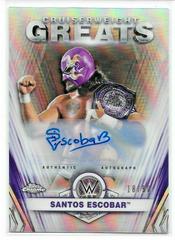 Santos Escobar #CGA-SE Wrestling Cards 2021 Topps Chrome WWE Cruiserweight Greats Autographs Prices