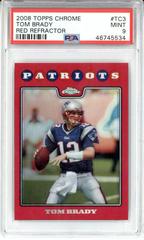 Tom Brady [Red Refractor] #TC3 Football Cards 2008 Topps Chrome Prices